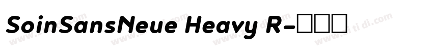 SoinSansNeue Heavy R字体转换